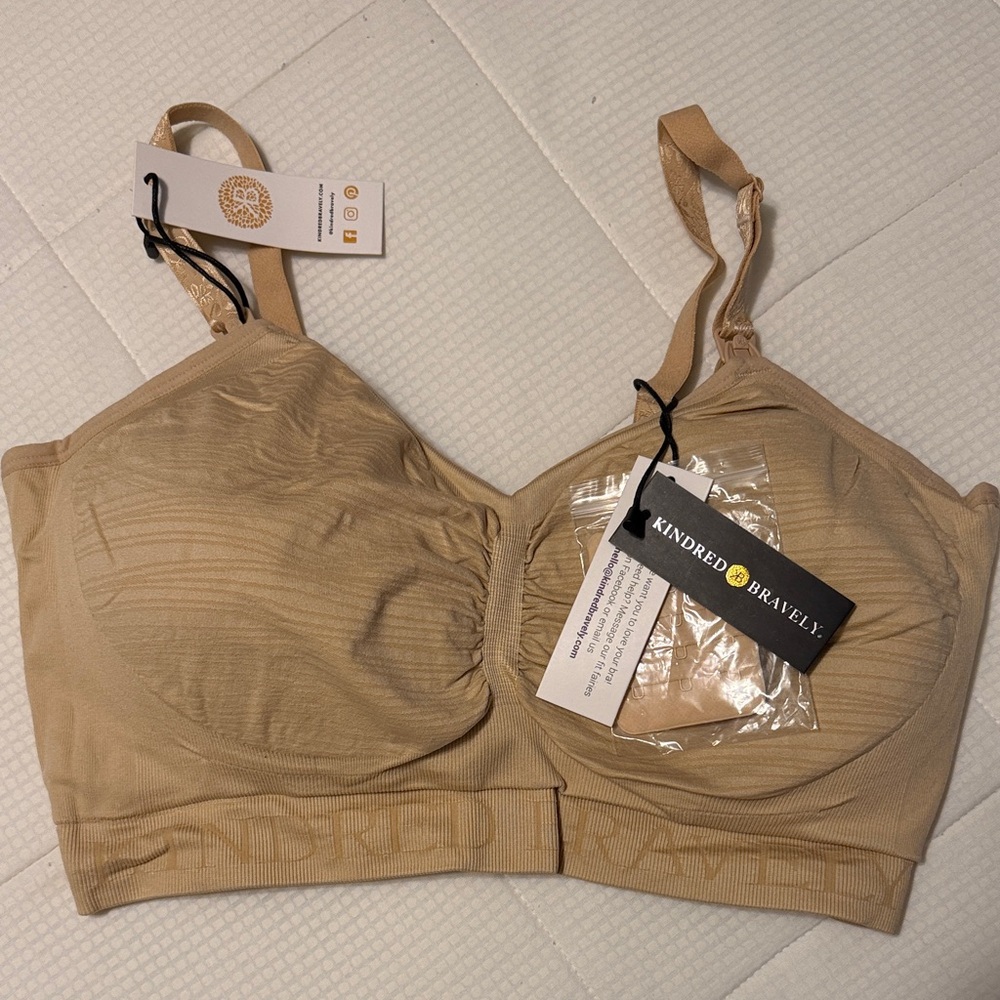 Kindred Bravely Tan Nursing Bra XXL Sublime Hands Free Pumping Bra